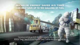 The Michelin Man Defeats the Evil Gas Pump [upl. by Hallee]