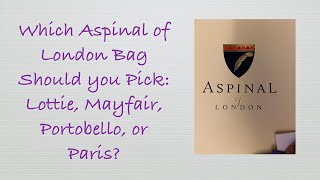 Which Aspinal of London Handbag Should You Pick Lottie Mayfair Portobello or Paris [upl. by Nuy]