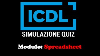 Quiz ECDLICDL  Simulazione Spreadsheet [upl. by Soloma814]