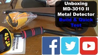 Unboxing MD3010 II Metal Detector Build amp Quick Test [upl. by Kila]