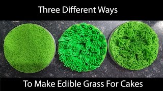 Edible Grass Techniques for Cakes [upl. by Mckale]