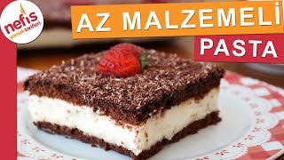 AZ MALZEMELİ EN KOLAY PASTA  Çikolatalı Muhallebili Pasta [upl. by Eachelle]