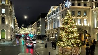 No Horses no Kings Guard  Christmas Decorations in Central London at Night Bus Journey on Route 6 [upl. by Ojimmas891]