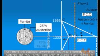 Slow Cooling of Hypoeutectoid Steels animation by OcS wwwoctavesimcom [upl. by Hapte361]