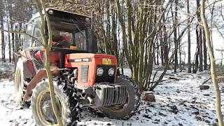 Zetor 7745 odvoz dřeva [upl. by Ahsinehs]