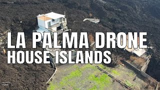 House Islands in the lavafields of La Palma 1628 buildings lost in the lava Drone 4K60 071221 [upl. by Kirt189]