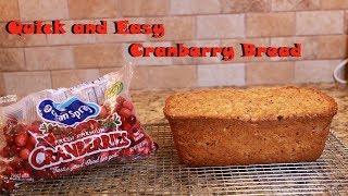 How to Make Delicious Cranberry BreadIts Quick and Easy [upl. by Ahsenauq]