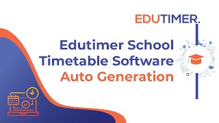 Edutimer school timetable software  AutoGeneration [upl. by Edmund]