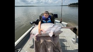 6yr Old Hunter Catching Paddlefish [upl. by Nalahs]