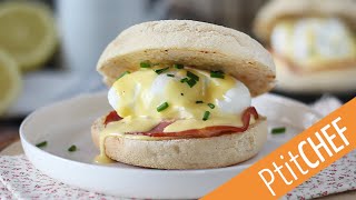 La recette parfaite pour le brunch  des OEUFS BENEDICTE [upl. by Ginni]