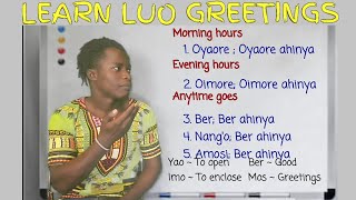 Learn luo Language Luo greetings [upl. by Iand]