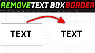 How to Remove Text Box Border in Excel FAST [upl. by Imaon]