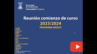 Reunión comienzo de curso Sedes  Programa Básico Presencial [upl. by Ennybor]