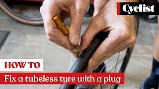 How to repair a tubeless tyre with a plug Pro tips for fast and messfree repairs on the go [upl. by Atinrev]