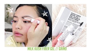 NEW MILK Kush Fiber Brow Gel Review  Comparison with Essence  HampM Tinted Brow [upl. by Okkin796]