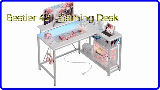 REVIEW 2024 Bestier 42 L Gaming Desk ESSENTIAL details [upl. by Jepson]