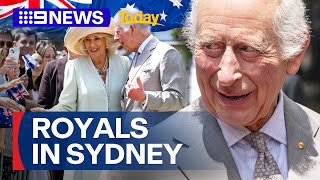 Aussies travel from far and wide to see King Charles III and Queen Camilla  9 News Australia [upl. by Negaet800]