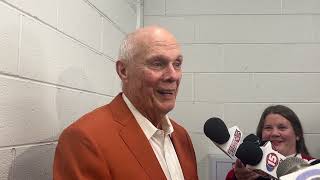 Bo Ryan addresses media following halftime ceremony [upl. by Aneer]