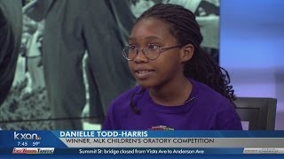 Blackshear Elementary Fine Arts Academy student Danielle ToddHarris talks about winning this years [upl. by Mary]