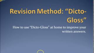 How To Revise WRITING using DICTOGLOSS [upl. by Nickey135]