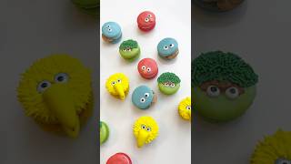 The cutest Sesame street macaron cookies macaron pastry sesamestreet cookies shorts [upl. by Cirle522]