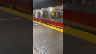 Red Line to Alewife leaving Harvard subway subwaytrain [upl. by Kaasi574]