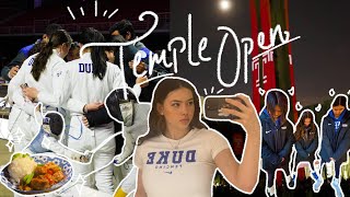 temple open  studentathlete travel  competition vlog [upl. by Aicena]