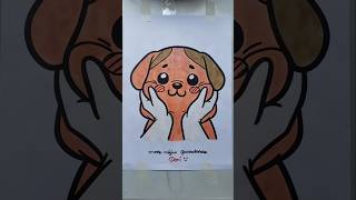 Cachorrinho fofinho desenho animado infantil pintando desenhos com tinta e canetinhas brincadeiras [upl. by Leatri]