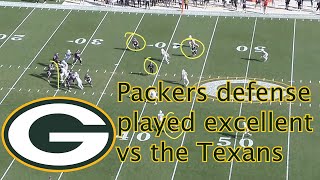 Green Bay Packers vs Houston Texans  Film analysis on Packers defense [upl. by Enimassej]