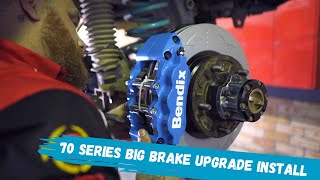 Bendix Ultimate 4WD Big Brake Upgrade Kit  70 Series Install [upl. by Cully384]