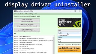 How To Properly Uninstall Display Drivers On Windows 11 [upl. by Liw]