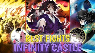 BEST FIGHTS IN INFINITY CASTLE ARC  DEMON SLAYER  IN HINDI [upl. by Mendoza]