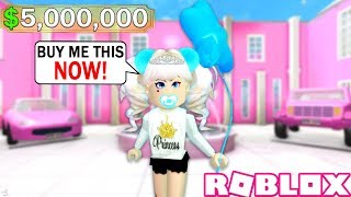 THE MOST SPOILED GIRL IN ROBLOX A ROBLOX STORY [upl. by Yerocaj]