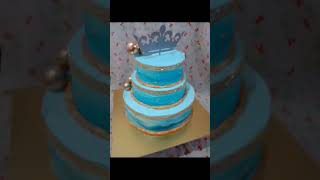 Three tier cake design crown cake 👑🎂 [upl. by Etnaud]