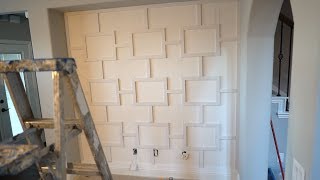 AWESOME Accent Wall Install  Trim Carpentry [upl. by Anillek749]