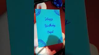 Simple birthday card designshortsviral art drawing painting [upl. by Alrich]