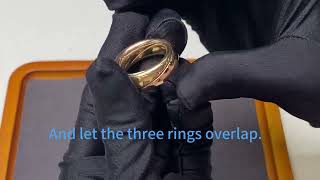 How to Wear a Three Color Gold Cartier Ring 18kgold cartier [upl. by Lareine]