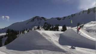 Lake Tahoe Terrain Park Update  Squaw Valley [upl. by Ridgley886]