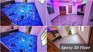 epoxy 3d floor installation3d epoxy flooring in kolkata3d flooring3d flooring design in India [upl. by Yennek]