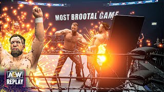 I SURVIVED Exploding Barbed Wire Death Match in AEW [upl. by Ahslek]