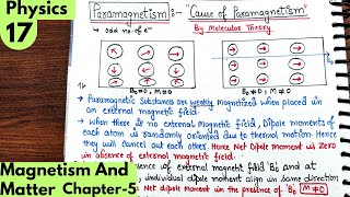 17 Cause of Paramagnetism and Ferromagnetism Magnetism and matter Class12 Physics neet jee [upl. by Zarla459]