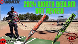 Hitting with 2024 Worth Bedlam  USSSA Slowpitch Bat Review [upl. by Tranquada]