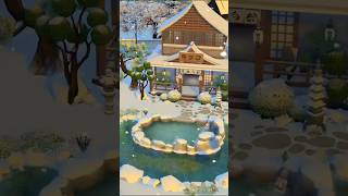 Snowy Japanese Onsen in the Sims 4 thesims4 sims4build sims4 shorts game [upl. by Niac]