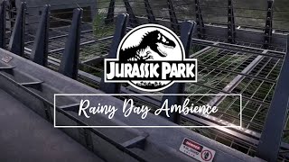 Jurassic Park  Velociraptor Paddock Rainy Day  Peaceful Ambience [upl. by Atiuqahs280]