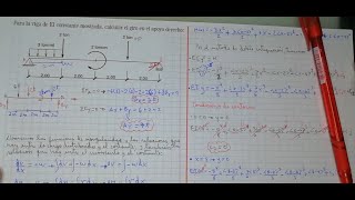 Problema 2 deflexiones en viga por método de la doble integración usando funciones de singularidad [upl. by Novello]