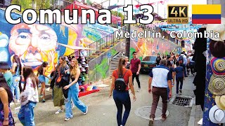 Comuna 13 Walking Tour in 4K  Street Culture and City Views [upl. by Aubyn]