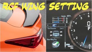 ✅Lexus RCF Spoiler Wing Settings  How to Keep Rear Wing Spoiler Up or Down Permanently DIY [upl. by Polky933]