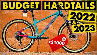 TOP 5 BEST BUDGET HARDTAIL MOUNTAIN BIKES IN 2023  2022 [upl. by Whitby]