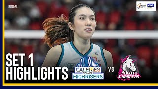 GALERIES TOWER vs AKARI  SET 1 GAME HIGHLIGHTS  202425 PVL ALLFILIPINO CONFERENCE  NOV 9 2024 [upl. by Paresh812]