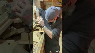 Can a battery drill put in an 8 inch screw  diy diywoodworking diywoodcraft woodscraft wood [upl. by Aniuqahs]